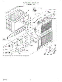 03 - Cabinet parts for Whirlpool Air Conditioner R141F0 from AppliancePartsPros.com