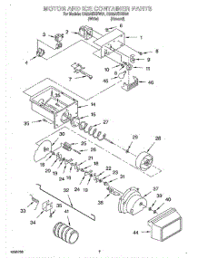 05 - Motor And Ice Container parts for Whirlpool Refrigerator CS22AEXHN01 from AppliancePartsPros.com