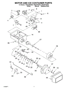 05 - Motor And Ice Container Parts parts for Whirlpool Refrigerator TS25AFXKS03 from AppliancePartsPros.com