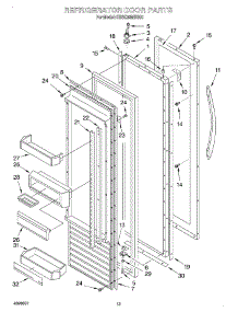 10 - Refrigerator Door parts for Kitchenaid Refrigerator KSSC36MHS00 from AppliancePartsPros.com