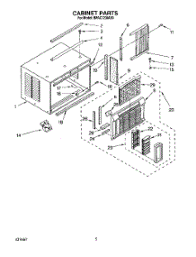 03 - Cabinet parts for Whirlpool Air Conditioner BPAC1230AS0 from AppliancePartsPros.com