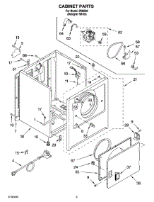 02 - Cabinet Parts parts for Whirlpool Dryer IP80000 from AppliancePartsPros.com