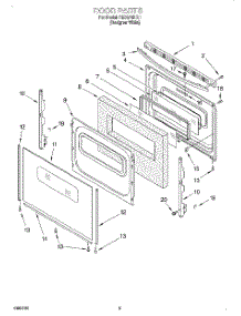 04 - Door parts for Whirlpool Range SES374HQ1 from AppliancePartsPros.com