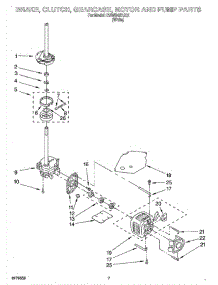 04 - Brake, Clutch, Gearcase, Motor And Pump parts for Whirlpool Washer CAWB427JQ1 from AppliancePartsPros.com