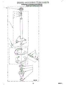 07 - Brake And Drive Tube parts for Whirlpool Washer 8LSP8245AN2 from AppliancePartsPros.com