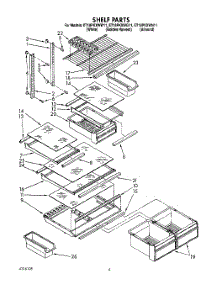 04 - Shelf parts for Whirlpool Refrigerator ET18PKXWG11 from AppliancePartsPros.com