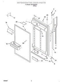02 - Refrigerator Door parts for Whirlpool Refrigerator 3XKVN490F03 from AppliancePartsPros.com