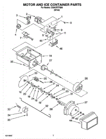 05 - Motor And Ice Container Parts parts for Whirlpool Refrigerator CS25CFXTQ00 from AppliancePartsPros.com