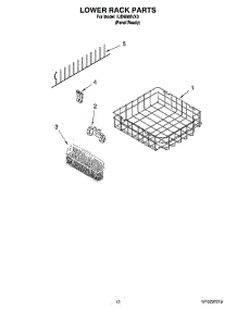 10 - Lower Rack Parts parts for Whirlpool Dishwasher IUD9500VX0 from AppliancePartsPros.com