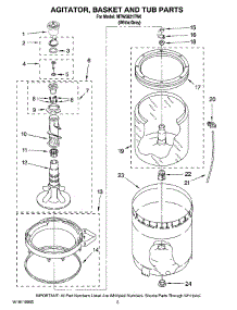 03 - Agitator, Basket And Tub Parts parts for Maytag Washer MTW5821TW0 from AppliancePartsPros.com