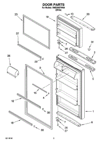 02 - Door Parts parts for Whirlpool Refrigerator IR8GSMXRW00 from AppliancePartsPros.com