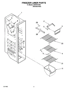 04 - Freezer Liner Parts parts for Whirlpool Refrigerator ID2HHEXTS00 from AppliancePartsPros.com