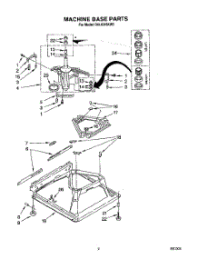 08 - Machine Base parts for Whirlpool Washer RAL6245AG0 from AppliancePartsPros.com