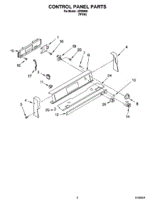 02 - Control Panel Parts parts for Whirlpool Range IJP89800 from AppliancePartsPros.com