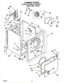 02 - Cabinet Parts parts for Whirlpool Dryer CEDX463RQ1 from AppliancePartsPros.com