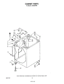 05 - Cabinet parts for Whirlpool Washer LA5380XPW2 from AppliancePartsPros.com
