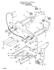 03 - Manifold parts for Whirlpool Range CGS365HQ6 from AppliancePartsPros.com