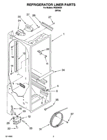 02 - Refrigerator Liner Parts parts for Whirlpool Refrigerator IRQ226301 from AppliancePartsPros.com