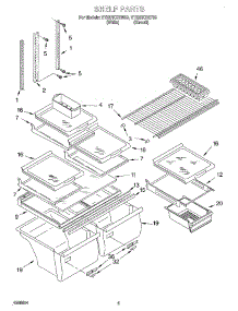 03 - Shelf parts for Whirlpool Refrigerator ET22RKXGW03 from AppliancePartsPros.com