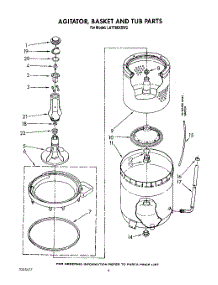 05 - Agitator, Basket And Tub parts for Whirlpool Washer LA7780XSW2 from AppliancePartsPros.com