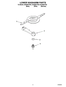 04 - Lower Washarm Parts parts for Whirlpool Dishwasher GU3200XTPS3 from AppliancePartsPros.com
