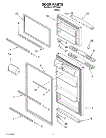 02 - Door Parts parts for Whirlpool Refrigerator IST163301 from AppliancePartsPros.com