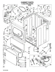 02 - Cabinet Parts parts for Whirlpool Dryer MDG17PDAWW0 from AppliancePartsPros.com