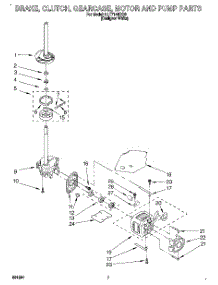 05 - Brake, Clutch, Gearcase, Motor & Pump parts for Whirlpool Washer LLT7144DQ0 from AppliancePartsPros.com