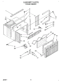 03 - Cabinet parts for Whirlpool Air Conditioner ACM102XZ1 from AppliancePartsPros.com