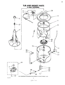 05 - Tub And Basket parts for Whirlpool Washer LA5600XMW0 from AppliancePartsPros.com