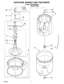 03 - Controls And Rear Panel, Agitator, parts for Whirlpool Washer 7MTAWS800JQ3 from AppliancePartsPros.com
