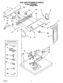 02 - Top And Console Parts parts for Whirlpool Dryer CEDS563MQ1 from AppliancePartsPros.com