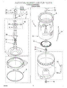 03 - Agitator, Basket And Tub parts for Whirlpool Washer 6LBR6245EQ1 from AppliancePartsPros.com