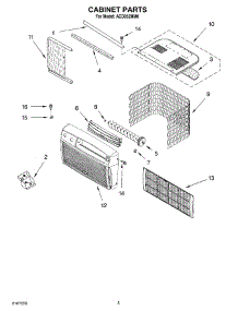 03 - Cabinet parts for Whirlpool Air Conditioner ACD052MM0 from AppliancePartsPros.com