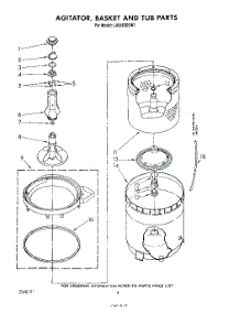 04 - Agitator, Basket And Tub parts for Whirlpool Washer LA5580XSW1 from AppliancePartsPros.com
