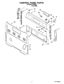 02 - Control Panel Parts parts for Whirlpool Range IRP85804 from AppliancePartsPros.com