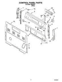02 - Control Panel Parts parts for Whirlpool Range IRE82301 from AppliancePartsPros.com