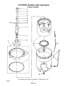 04 - Agitator, Basket, And Tub parts for Whirlpool Washer LA7900XSW2 from AppliancePartsPros.com