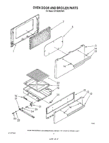 05 - Oven Door And Broiler parts for Whirlpool Range SF3020ERW0 from AppliancePartsPros.com