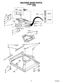 05 - Machine Base Parts parts for Whirlpool Washer IP42003 from AppliancePartsPros.com