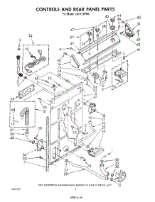 03 - Controls And Rear Panel parts for Whirlpool Washer LA5311XPW4 from AppliancePartsPros.com