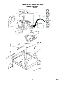 06 - Machine Base parts for Whirlpool Washer 3LBR5132BW1 from AppliancePartsPros.com