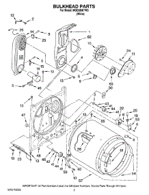 03 - Bulkhead Parts parts for Maytag Dryer MGD5800TW0 from AppliancePartsPros.com