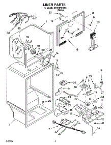 03 - Liner Parts parts for Whirlpool Refrigerator ST18HPXKQ03 from AppliancePartsPros.com
