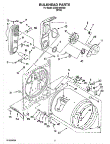 03 - Bulkhead Parts parts for Whirlpool Dryer CGDS1043VQ0 from AppliancePartsPros.com