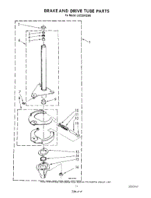 09 - Brake And Drive Tube parts for Whirlpool Washer LA5558XSW0 from AppliancePartsPros.com