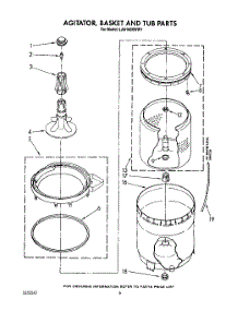 05 - Agitator, Basket And Tub parts for Whirlpool Washer LA8100XWW1 from AppliancePartsPros.com