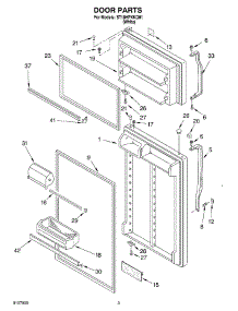 02 - Door parts for Whirlpool Refrigerator ST18HPXKQ01 from AppliancePartsPros.com