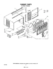 04 - Cabinet parts for Whirlpool Air Conditioner AC1052XS1 from AppliancePartsPros.com