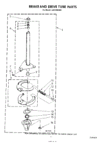 09 - Brake And Drive Tube parts for Whirlpool Washer LA5578XSW1 from AppliancePartsPros.com